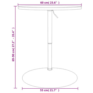 Τραπέζι Μπαρ Μαύρο 60x60x90 εκ. Επ. Ξύλο / Επιχρωμιωμένο Ατσάλι