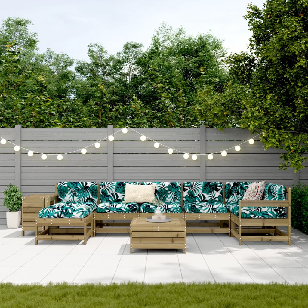 Σαλόνι Κήπου Σετ 9 Τεμαχίων από Εμποτισμένο Ξύλο Πεύκου - Pakobazaar