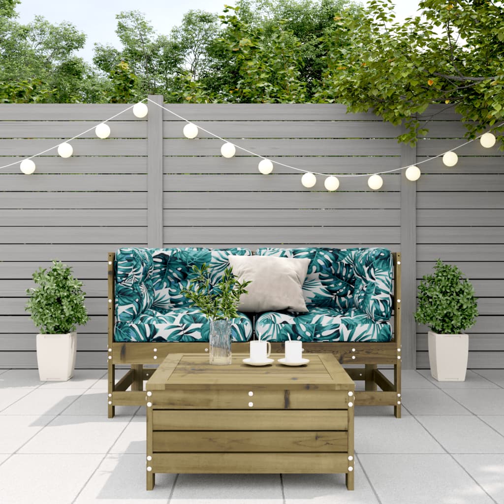 Σαλόνι Κήπου Σετ 3 τεμ με Μαξιλάρια από Εμποτισμένο Ξύλο Πεύκου