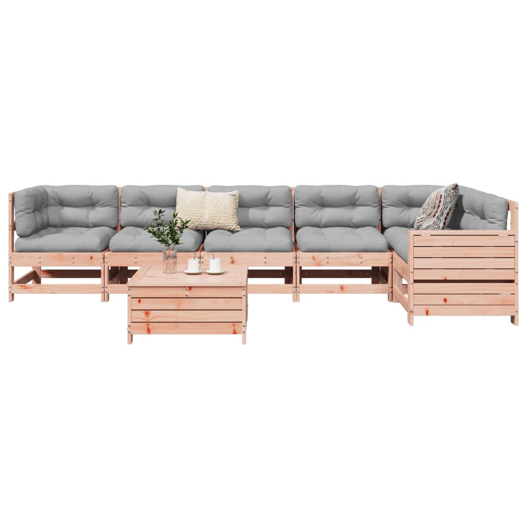 Καναπές Κήπου Σετ 7 Τεμαχίων από Μασίφ Ψευδοτσούγκα Ελάτης - Pakobazaar