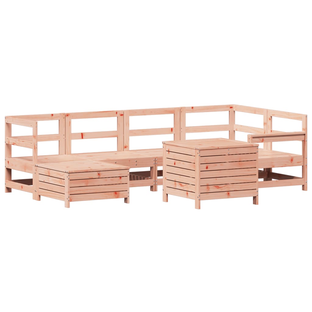 Καναπές Κήπου Σετ 7 Τεμαχίων από Μασίφ Ψευδοτσούγκα Ελάτης - Pakobazaar