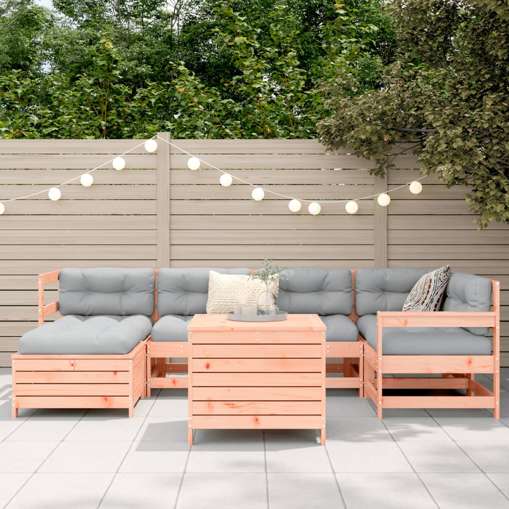 Καναπές Κήπου Σετ 7 Τεμαχίων από Μασίφ Ψευδοτσούγκα Ελάτης - Pakobazaar