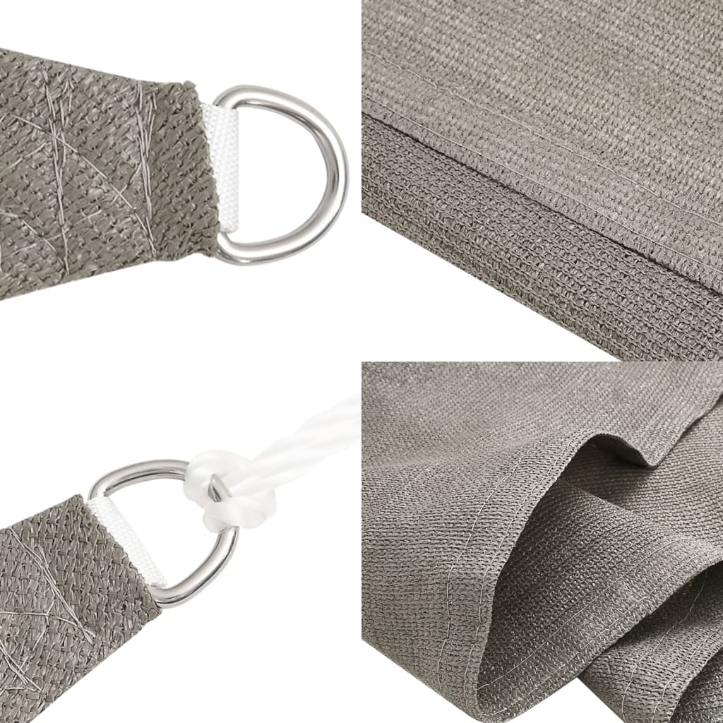 Πανί Σκίασης Ορθογώνιο Ανοιχτό Γκρι 3x4 μ. HDPE 160 γρ./μ²