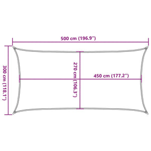 Πανί Σκίασης Ορθογώνιο Ανοιχτό Γκρι 3x5 μ. HDPE 160 γρ./μ² - Pakobazaar