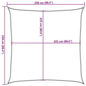 Πανί Σκίασης Τετράγωνο Άμμος 160 γρ./μ² 2,5x2,5 μ. HDPE - Pakobazaar