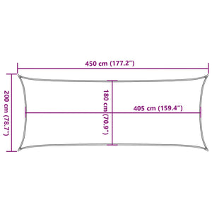 Πανί Σκίασης Ορθογώνιο Άμμου 2x4,5 μ. HDPE 160 γρ./μ² - Pakobazaar