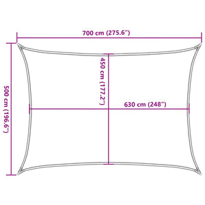 Πανί Σκίασης Ορθογώνιο Άμμου 5x7 μ. HDPE 160 γρ./μ² - Pakobazaar
