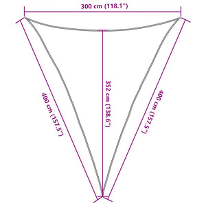 Πανί Σκίασης 160 γρ./μ² Τριγωνικό Άμμος 3x4x4 μ. HDPE - Pakobazaar
