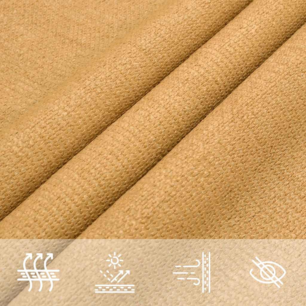 Πανί Σκίασης 160 γρ./μ² Τριγωνικό Άμμος 3,5x3,5x4,9 μ. HDPE - Pakobazaar