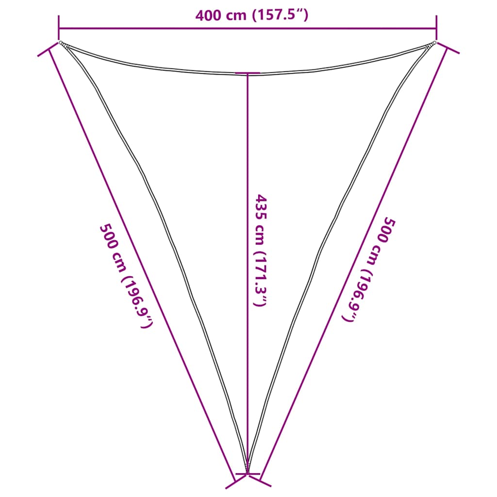 Πανί Σκίασης 160 γρ./μ² Τριγωνικό Άμμος 4x5x5 μ. HDPE - Pakobazaar