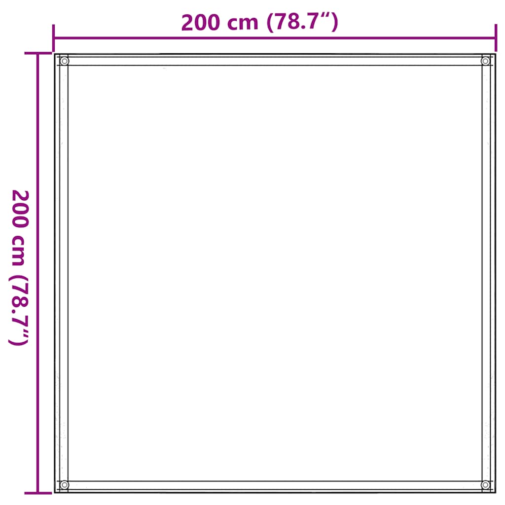 Χαλί Σκηνής Ανοιχτό Πράσινο 200x200 εκ. από HDPE - Pakobazaar