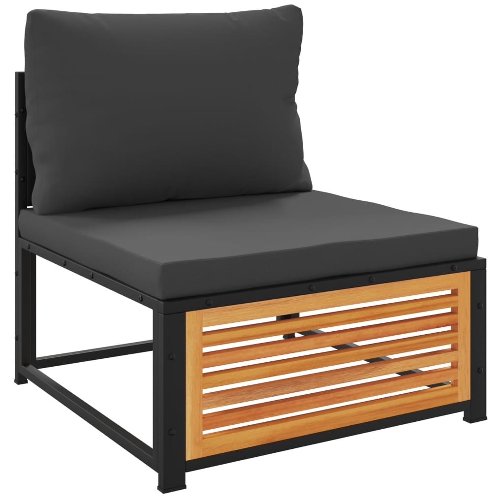 Σαλόνι Κήπου Σετ 7 Τεμαχίων από Μασίφ Ξύλο Ακακίας με Μαξιλάρια - Pakobazaar