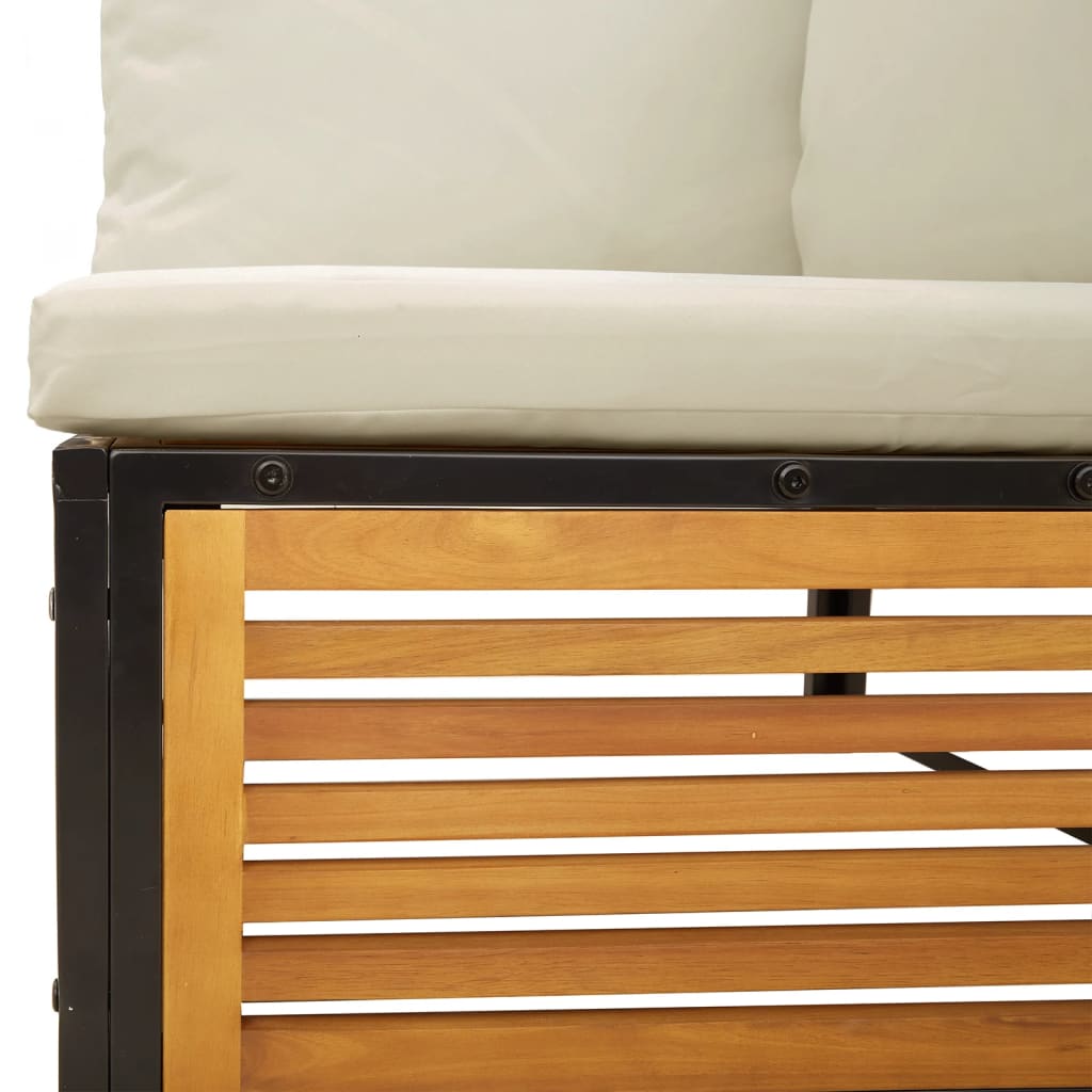 Σαλόνι Κήπου Σετ 9 Τεμαχίων από Μασίφ Ξύλο Ακακίας με Μαξιλάρια - Pakobazaar