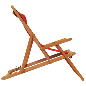 Πτυσσόμενες Καρέκλες 2 τεμ. Κόκκινο Ύφασμα