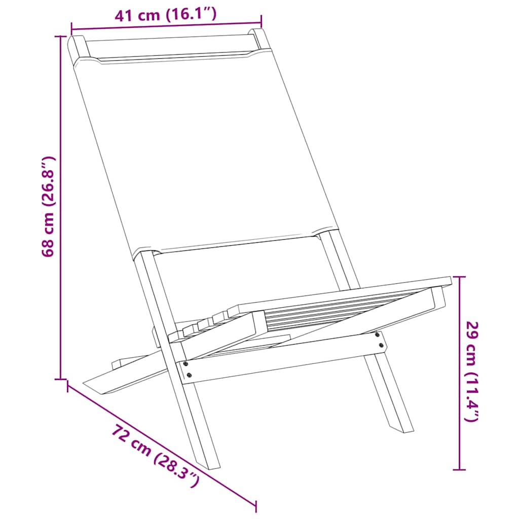 Καρέκλες Κήπου Πτυσσόμενες 6 Τεμ. Λευκές Ύφασμα/Μασίφ Ξύλο