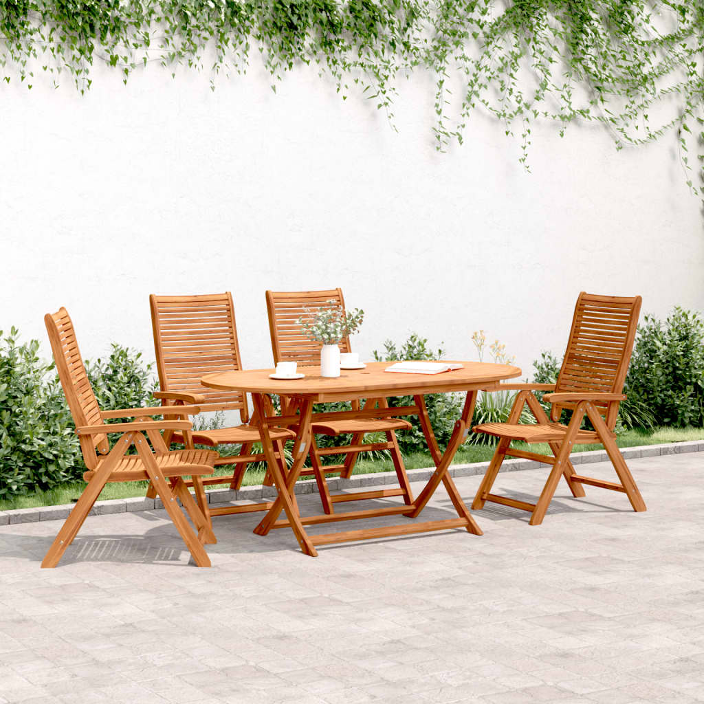 Καρέκλες Κήπου Ανακλινόμενες 4 Τεμ. 56x72x107 εκ. Μασίφ Ακακία - Pakobazaar