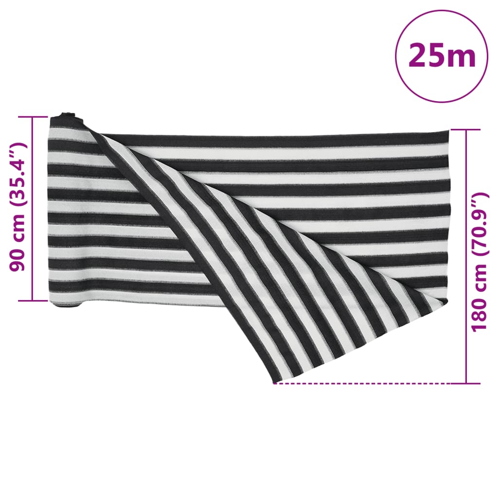 Δίχτυ Σκίασης Ανθρακί/Λευκό 1,8 x 25 μ. από HDPE 150 γρ./μ²