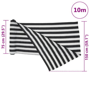Δίχτυ Σκίασης Ανθρακί/Λευκό 1,5x10 μ. από HDPE 195 γρ./μ²