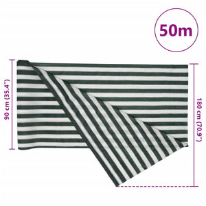 Δίχτυ Σκίασης Πράσινο/Λευκό 1,8x50 μ. από HDPE 75 γρ./μ²