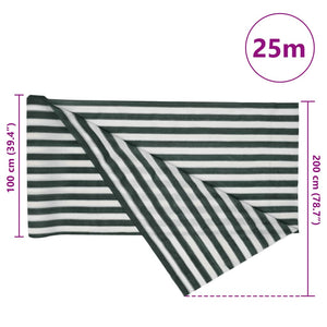 Δίχτυ Σκίασης Πράσινο/Λευκό 2 x 25 μ. από HDPE 75 γρ./μ²