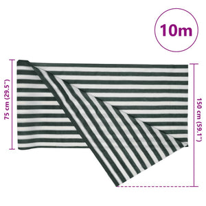 Δίχτυ Σκίασης Πράσινο/Λευκό 1,5 x 10 μ. από HDPE 150 γρ./μ²