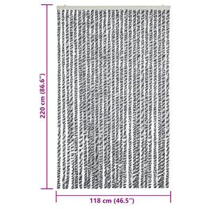 Σήτα Εντόμων Γκρι/Μαύρη/Λευκή 118x220 εκ. από Σενίλ