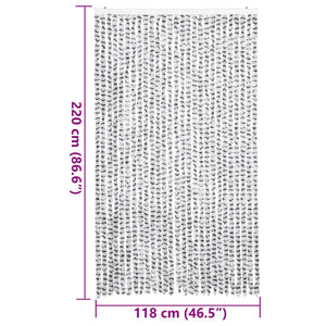 Σήτα Εντόμων Ανοιχτό Γκρι / Σκούρο Γκρι 118x220 εκ. από Σενίλ
