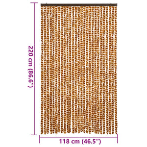 Σήτα Εντόμων Ώχρα και Λευκό 118x220 εκ. από Σενίλ