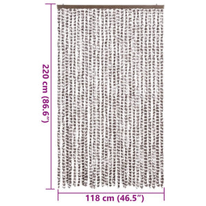 Σήτα Εντόμων Taupe / Λευκό 118x220 εκ. από Σενίλ