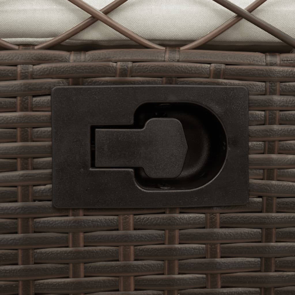 Καρέκλες Κήπου Ανακλινόμενες 2 τεμ. Καφέ Συνθ. Ρατάν