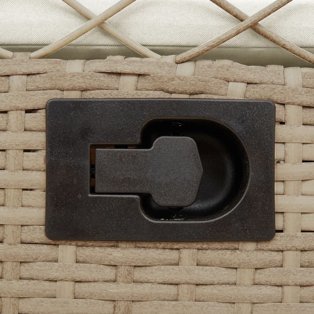 Καρέκλες Κήπου Ανακλινόμενες 2 τεμ. Μπεζ Συνθ. Ρατάν