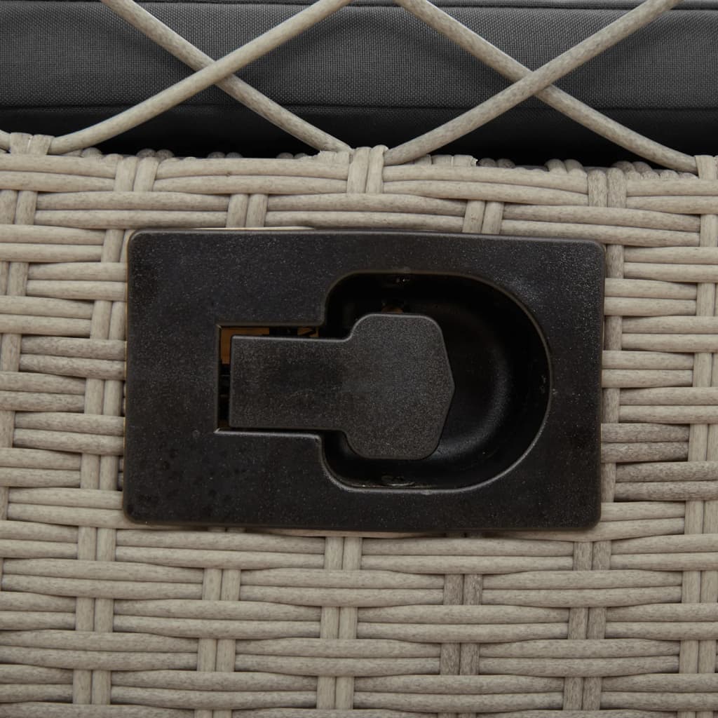 Καρέκλες Κήπου Ανακλινόμενες 2 τεμ. Γκρι Συνθ. Ρατάν