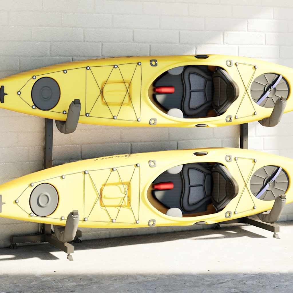 Ράφι Αποθήκευσης Καγιάκ για 2 Καγιάκ 250x57x127,5 εκ. Ατσάλι - PAKOBAZAAR