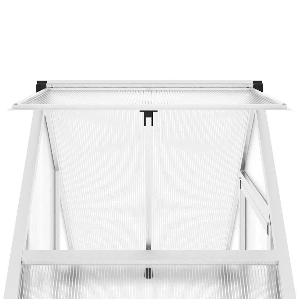 Θερμοκήπιο με Πλαίσιο Βάσης Ασημί 169x58x195 εκ. Αλουμινίου