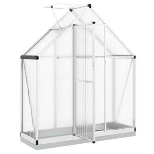 Θερμοκήπιο με Πλαίσιο Βάσης Ασημί 169x58x202 εκ. Αλουμίνιο - Pakobazaar