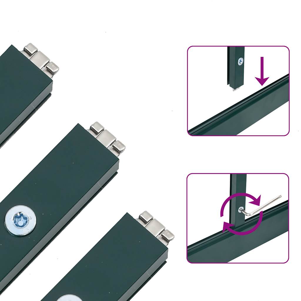 Θερμοκήπιο με Πλαίσιο Βάσης Πράσινο 169x58x202 εκ. Αλουμίνιο