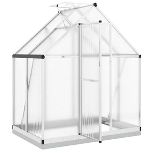 Θερμοκήπιο με Πλαίσιο Βάσης Ασημί 169x114x202 εκ. Αλουμίνιο