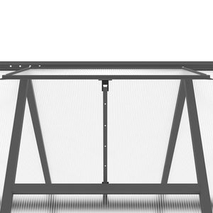 Θερμοκήπιο με Πλαίσιο Βάσης Ανθρακί 169x169x195 εκ. Αλουμίνιο - Pakobazaar