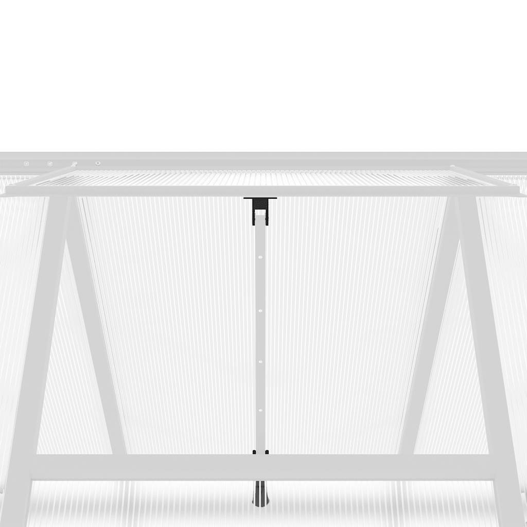 Θερμοκήπιο με Πλαίσιο Βάσης Ασημί 169x169x202 εκ. Αλουμίνιο