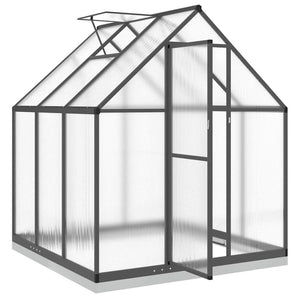 Θερμοκήπιο με Πλαίσιο Βάσης Ανθρακί 169x169x202 εκ. Αλουμίνιο