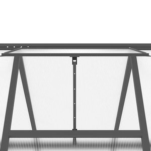Θερμοκήπιο με Πλαίσιο Βάσης Ανθρακί 224x169x195 εκ. Αλουμίνιο