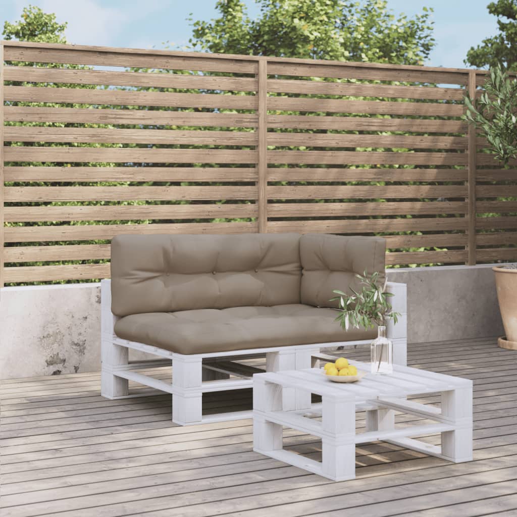 Μαξιλάρια Παλέτας 3 τεμ. Taupe Υφασμάτινα