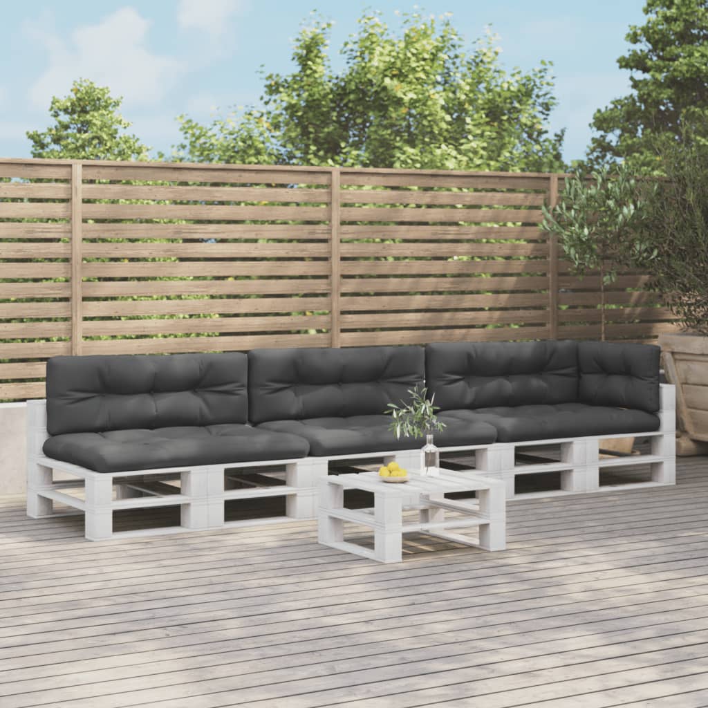 Μαξιλάρια Καναπέ Παλέτας 7 τεμ. Ανθρακί Υφασμάτινα - Pakobazaar