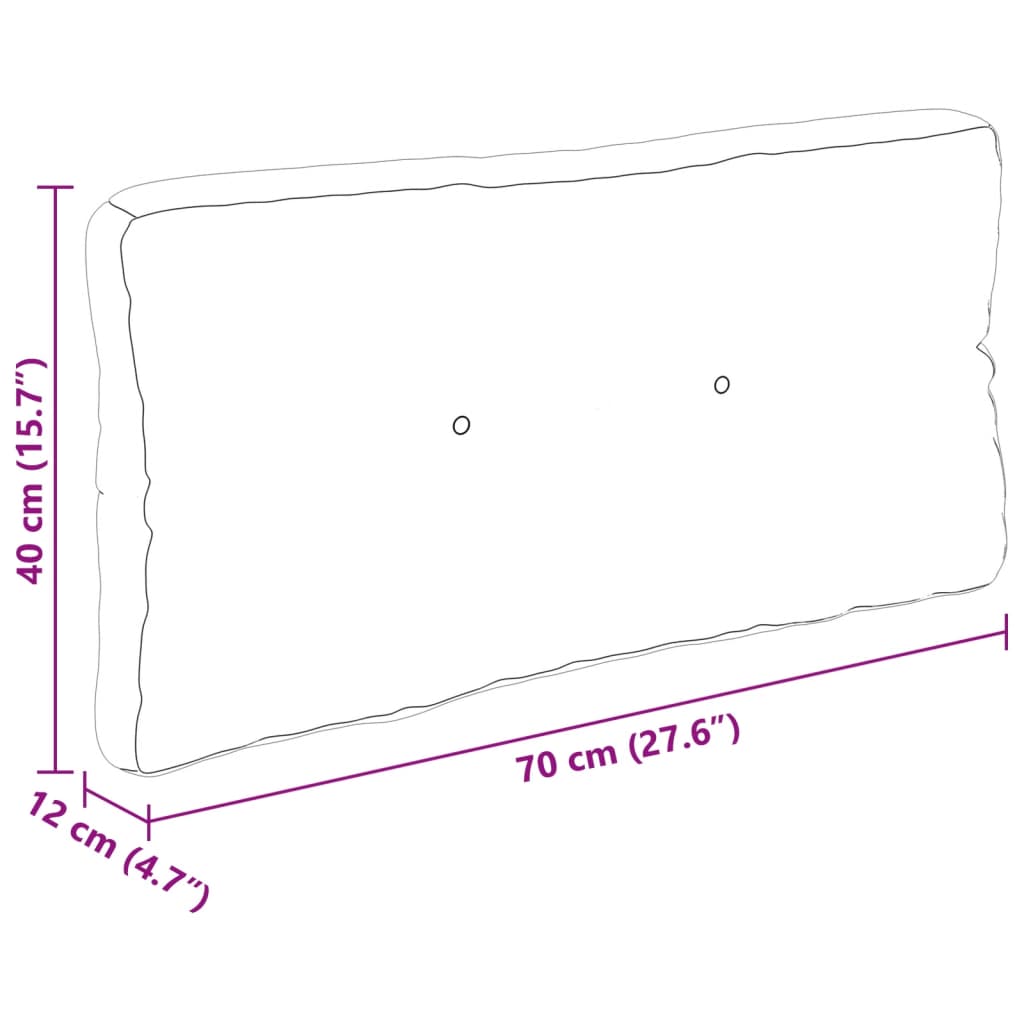Μαξιλάρια Παλέτας 7 τεμ. Κρεμ Υφασμάτινα