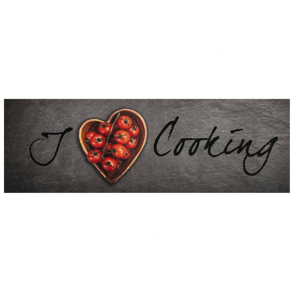 Χαλί Κουζίνας Πλενόμενο Επιγραφή Cooking 60x180 εκ. Βελούδο