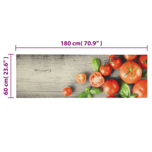 Χαλί Κουζίνας Πλενόμενο Σχέδιο Tomatoes 60 x 180 εκ. Βελούδινο