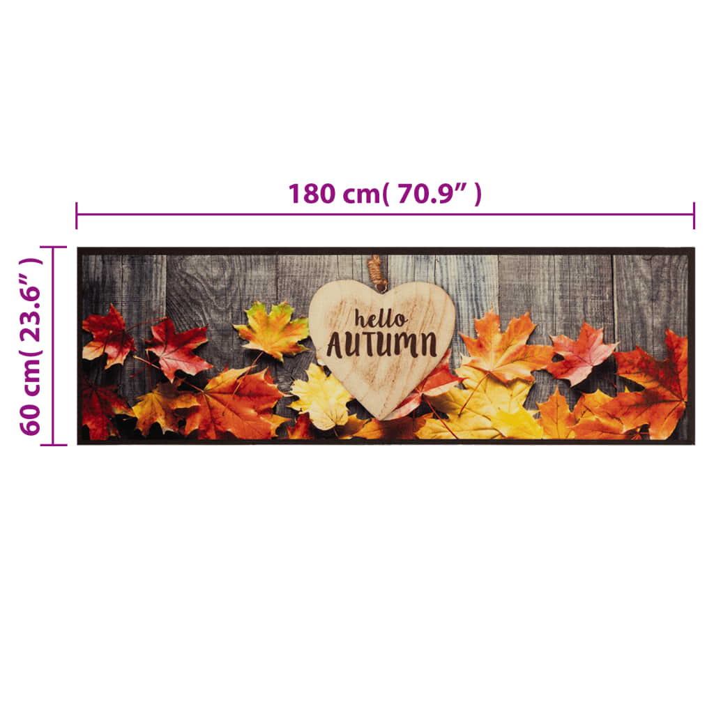 Χαλί Κουζίνας Πλενόμενο Σχέδιο Autumn 60 x 180 εκ. Βελούδινο