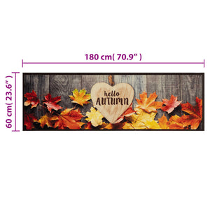 Χαλί Κουζίνας Πλενόμενο Σχέδιο Autumn 60 x 180 εκ. Βελούδινο