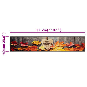 Χαλί Κουζίνας Πλενόμενο Σχέδιο Autumn 60x300 εκ. Βελούδινο