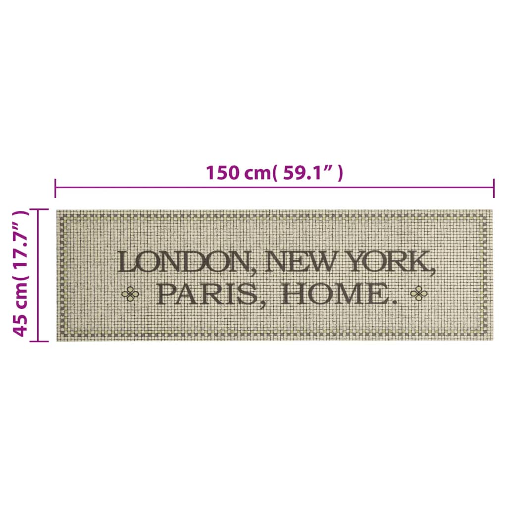 Χαλί Κουζίνας Πλενόμενο Σχέδιο Capital Home 45x150 εκ. Βελούδο
